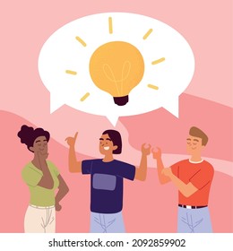 people thinking idea design flat