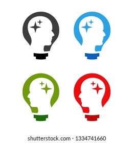 people thinking with idea lamp concept