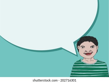 People thinking and peoples talking with  dialog speech bubbles