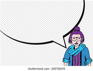 People thinking and peoples talking with dialog speech bubbles