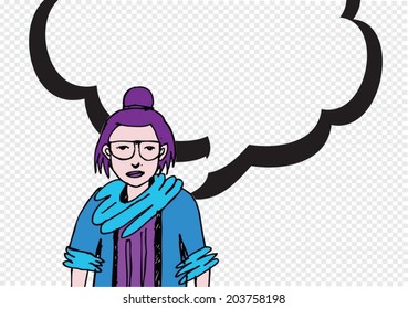 People thinking and peoples talking with dialog speech bubbles