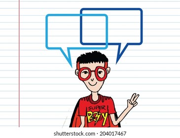 People thinking and peoples talking with dialog speech bubbles