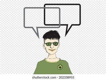 People thinking and peoples talking with Speech Bubble