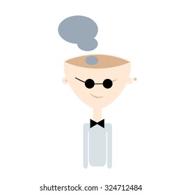 People  and thoughts, concept design. Vector illustration