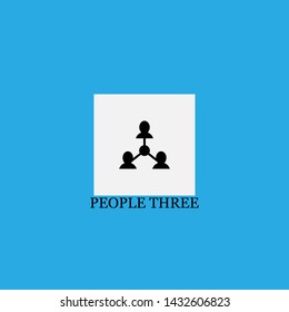 people three icon sign signifier vector