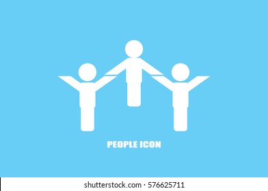 people three icon vector.