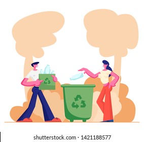 Kid Throwing Garbage Trash Bin Stock Vector (royalty Free) 308280059 