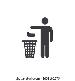 Ecofriendly Caucasian Hipster Man Throwing Away Stock Vector (Royalty Free)  506465764