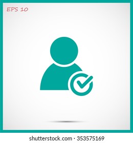 people tick  icon vector  