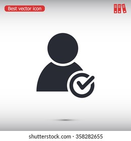 people tick  icon vector  