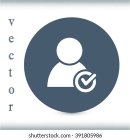 people tick  icon vector  