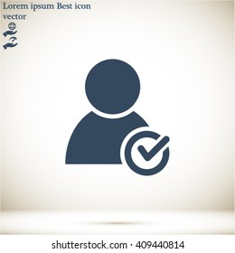 people tick  icon vector  