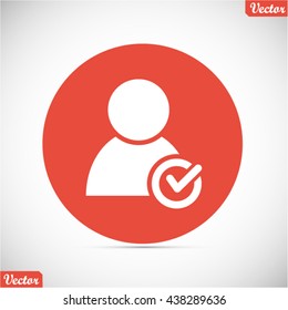 people tick  icon vector  
