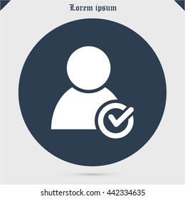 people tick  icon vector  