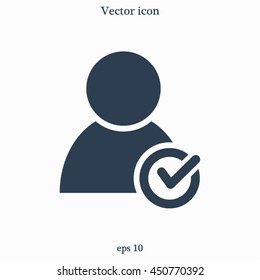 people tick  icon vector  