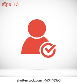 people tick  icon vector  