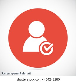 people tick  icon vector  