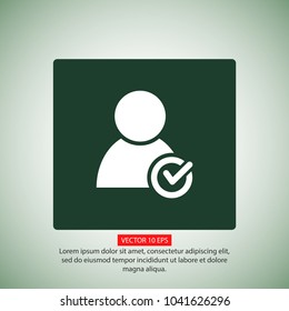 People tick  vector icon 