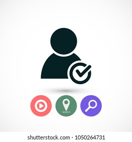 People tick  vector icon 