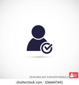 People tick  vector icon 