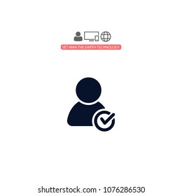 People tick  vector icon 
