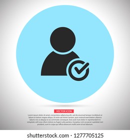 People tick  vector icon 