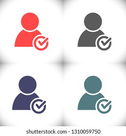 People tick  vector icon 