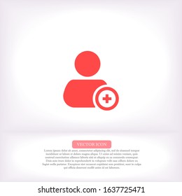 People tick vector icon , lorem ipsum Flat design
