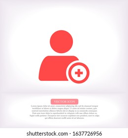 People tick vector icon , lorem ipsum Flat design
