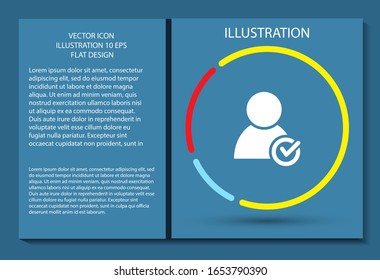 People tick vector icon , lorem ipsum Flat design