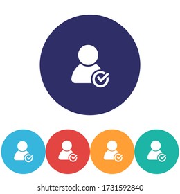 People tick vector icon , lorem ipsum Flat design