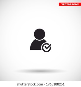 Icono vector de garrapatas, lorem ipsum Diseño plano