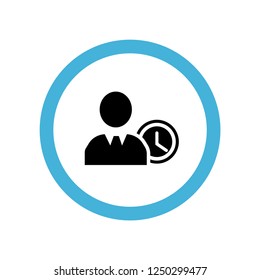 People Time Icon Symbol. Premium Quality Isolated People Time Vector Icon In Trendy Style. People Time Element.