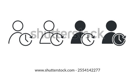 People time repeat icon. Illustration vector