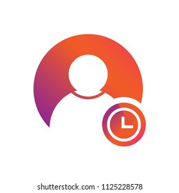 people time vector icon