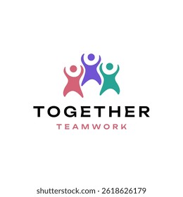 People together human unity logo icon design vector