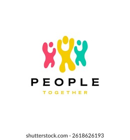 People together human unity logo icon design vector