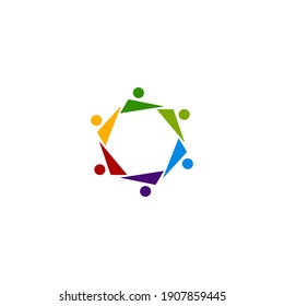 People Together Sign, Symbol, Artwork, Logo Isolated On White