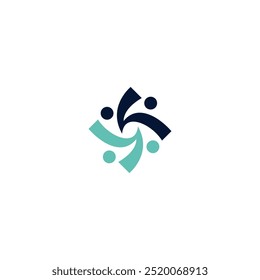People togetherness and community logo abstract vector illustration
