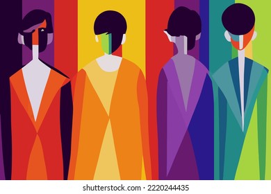 Leute tolerieren lgbt Community, Illustration, lgbtq+ Stolz