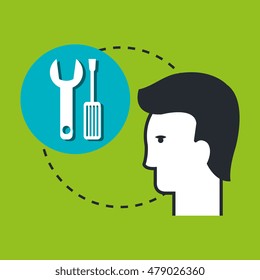 People and tools icon design