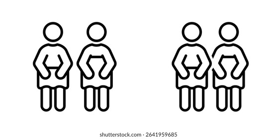 People in towel. Sauna concept. Spa service, hot steam room or sweat room. Human rest, stick figure man in towel. Human silhouettes. Human rest, stick figure man. Bucket sauna tools