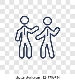 People Trading icon. Trendy linear People Trading logo concept on transparent background from People collection