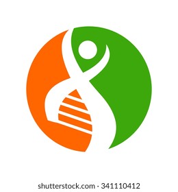 People Training, DNA Health Care Logo Template