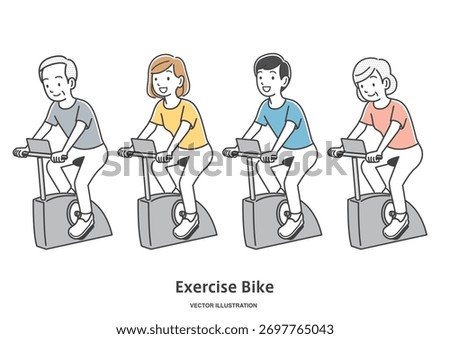 people training on exercise bikes