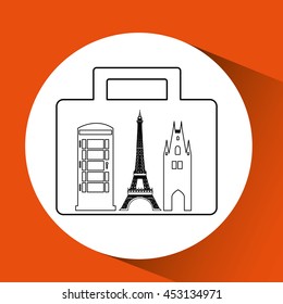 people travel destination isolated, vector illustration eps10