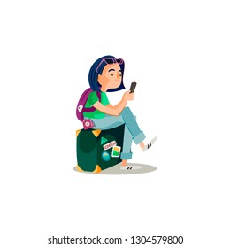 People traveling vector