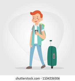 People Travelling Vector Design