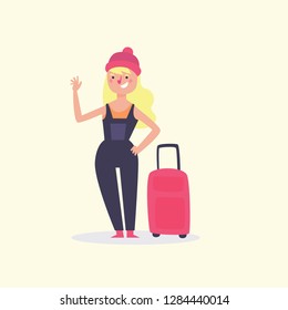 People Travelling Vector Graphic Download Template