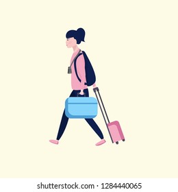 People Travelling Vector Graphic Download Template